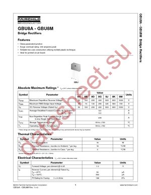 GBU8A datasheet  